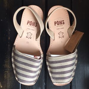 Avarcas Pons Classic Textile Stripe Brown